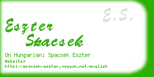 eszter spacsek business card